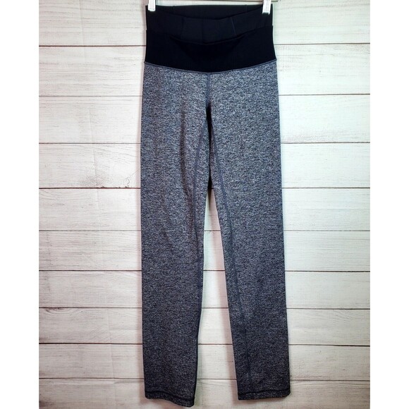 Lululemon Straight-Up Pant Full-On Luon Heathered Deep Coal Gray Women's Sz 4 - Picture 1 of 8